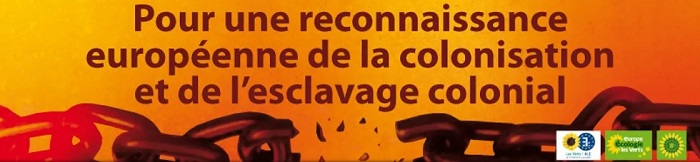 Affiche de la Semaine de Reconnaissance européenne 2013 des victimes du colonialisme et de l'esclavage colonial